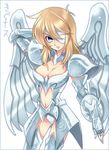  armor bandaged_left_eye blonde cygnus_hyoga genderswap looking_at_viewer saint_seiya wings 