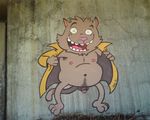  coat feline flasher male mammal nude rthur solo street_art 