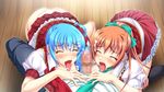  1boy 2girls censored cum fellatio game_cg group_sex harem kyonyuu_torai_!_tankishuuchuu_chichi_momi_ressun multiple_fellatio multiple_girls nude oral pussy sex teamwork 