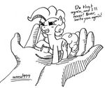  equine female feral friendship_is_magic hands horse human mammal monochrome my_little_pony pinkie_pie_(mlp) pony wasd999 wasd_999 