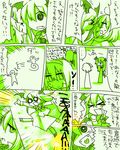  &gt;_&lt; alice_margatroid bad_id bad_pixiv_id bat_wings closed_eyes comic fangs head_wings koa_(phrase) koakuma marisu monochrome multiple_girls o_o touhou translated wings 