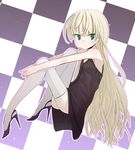  blonde_hair dress gosick green_eyes high_heels long_hair shoes solo thighhighs ume_(datsuryokugen) very_long_hair victorica_de_blois 