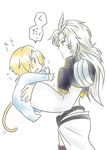  baby blonde_hair final_fantasy final_fantasy_ix highres kuja pixiv_manga_sample resized tail translation_request white_hair zidane_tribal 