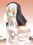  garter_belt kyougetsutei megane miyashita_miki nopan nun stockings thighhighs topless 