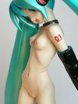  aqua_eyes aqua_hair censored close_up figure hatsune_miku headphones long_hair nipples nude nude_figure oppai tagme tattoo twin_tails vagina very_long_hair vocaloid 