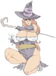  artist_request breasts cleavage dragon&#039;s_crown dragon's_crown hat highres huge_breasts kyura9een kyura_(kyura9een) sorceress_(dragon&#039;s_crown) sorceress_(dragon's_crown) staff vanillaware weapon 