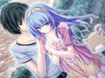  blue_hair game_cg hiiragi_tsukino rain suzukaze_no_melt tenmaso wet whirlpool 