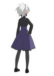  bad_id bad_pixiv_id darker_than_black dress pantyhose peko purple_dress simple_background solo yin 