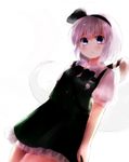  bad_id bad_pixiv_id blue_eyes dress ghost green_dress hair_ribbon highres hitodama katana konpaku_youmu konpaku_youmu_(ghost) mika_(moc828) ribbon scabbard sheath silver_hair solo sword tassel touhou weapon white_hair 