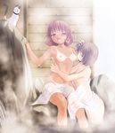  amano_mishio bathing cat dark_skin kanon misaka_shiori neko nimura_yuuji nipples nude onsen tanlines tanned towel yuri 
