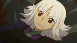  animated_gif bed blanket bob_cut katanagatari kick togame white_hair yasuri_shichika 