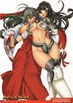  cleavage cosplay echidna eiwa no_bra nopan open_shirt queen&#039;s_blade thighhighs tomoe 