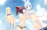  alice alice_in_wonderland animal_ears bikini cheshire_cat cleavage fancy_fantasia kemonomimi march_hare mizugi topless ueda_ryou usamimi 