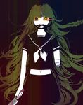  alternate_costume amputee black_serafuku dark_persona frog guro hachimillion horror_(theme) knife kochiya_sanae long_hair midriff navel school_uniform serafuku snake solo touhou 