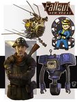  fallout fallout_new_vegas gun hat jumpsuit lieqihun military_uniform poker_chips robot 