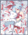  blue_hair bunny disgaea duplicate ikura_hato nippon_ichi pleinair pointed_ears red_eyes ribbon same-san short_hair stuffed_animal tagme usagi-san 