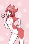  &hearts; blush breasts canine corgi cute dog female hiddenwolf mammal nipples nude solo sundae_(character) yellow_eyes 