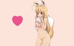  foxgirl heart kanokon kitsune minamoto_chizuru nude pink 