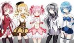  akemi_homura bad_id bad_pixiv_id highres kaname_madoka long_hair mahou_shoujo_madoka_magica miki_sayaka multiple_girls pantyhose ponytail sakura_kyouko short_hair thighhighs tomoe_mami twintails yukihane 