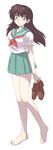  bare_feet barefoot black_hair feet higurashi_kagome inuyasha legs school_uniform seifuku serafuku shoes_off shoes_removed 