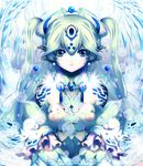  ice kaze-hime lace original pointy_ears snowflakes solo twintails 
