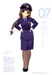  mibu_natsuki monden_sakura pantyhose police_uniform tetsudou_musume 