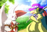  badger nintendo pink_eyes pok&#233;mon pok&eacute;mon red_eyes river typhlosion unknown_artist video_games wolverine zangoose 