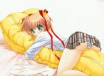  cameltoe hinoue_itaru kamikita_komari little_busters! no_bra open_shirt pantsu school_uniform shimapan 