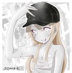  blonde_hair hat highres monster_girl pale_skin scar silver_eyes stitches zombie 