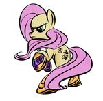  equine female feral fluttershy_(mlp) friendship_is_magic green_eyes hair horse mammal my_little_pony pegasus pink_hair plain_background pony solo unknown_artist white_background 