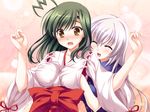  breast_grab game_cg ginko kasuga_iroha miko odawara_hakone tasogare_no_sinsemilla 