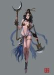  17173 china chinese cleavage eyepatch journey_to_the_west long_hair navel oppai 