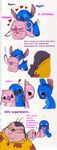  &hearts; alien all_fours angel_(disney) antennae anthro blush comic dialog dialogue doggy_position doggystyle duo embarrassed english_text female from_behind group jumba jumba_jookiba laugh lilo_and_stitch male multi_eyes multiple_eyes plain_background sex simple_background smile sottocolle stitch straight text unknown_artist white_background 