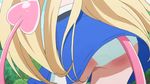  animated animated_gif ass_shake astarotte_ygvar blonde_hair demon_tail dress long_hair lotte_no_omocha! lowres panties skirt solo tail underwear white_panties 