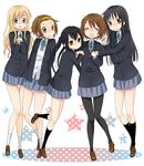  akiyama_mio black_eyes black_hair blonde blue_eyes brown_eyes brown_hair eyes_closed hirasawa_yui k-on! kotobuki_tsumugi long_hair nakano_azusa red_eyes school_uniform shoes short_hair socks tagme tainaka_ritsu tights 