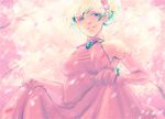  ao_nago bad_id bad_pixiv_id dress from_below jewelry multicolored_hair nia_teppelin pink ring smile solo tengen_toppa_gurren_lagann two-tone_hair wedding_dress 