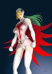 70s boots breasts gatchaman jun_the_swan large_breasts long_hair oldschool panties paolo_gedeo_cimmino skirt solo thighhighs underwear white_panties 
