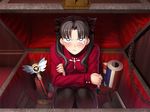  black_hair fate/stay_night girl_in_a_box long_hair tohsaka_rin trunk twin_tails 