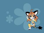  chibi cute female luna777 moondog solo taratsu_(character) wallpaper 