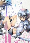  baseball_bat blue_eyes boots gloves goggles gym_uniform randosel shorts shota soccer_ball tagme 