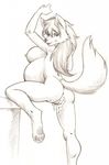  anus breasts canine cum female greyscale hair long_hair mammal monochrome nipples nude plain_background pregnant pussy side_boob sketch solo unknown_artist wet white_background wolf 