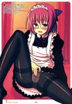  cameltoe dokidoki_meganekko maid megane onanism pantsu pantyhose 