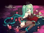  green_hair hatsune_miku high_res knee_socks tagme twin_tails vocaloid wallpaper 