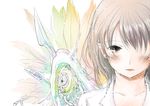  bad_id bad_pixiv_id brown_hair chise_(saishuu_heiki_kanojo) mechanical_wings saishuu_heiki_kanojo sketch solo tears wings yuuyu_(yuyu55) 