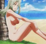  beach green_eyes green_hair lamia_loveless nude photoshop super_robot_wars 