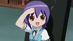  ahoge animated_gif kuroi_sumi moetan purple_hair tagme 