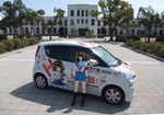  car doll fantastic_(company) itasha k-on! motor_vehicle nissan outdoors photo suzumiya_haruhi suzumiya_haruhi_no_yuuutsu vehicle 