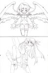  monochrome night_wizard thighhighs uropyon urotan wings 