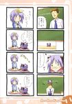  &gt;_&lt; 1girl 4koma closed_eyes comic eretto highres hiiragi_tsukasa kagamin_boo lucky_star multiple_4koma translated 