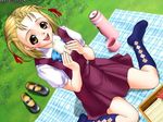  casual_romance_club houkago_ren-ai_club joy_ride kneehighs kneeling picnic_basket sandwich thermos 